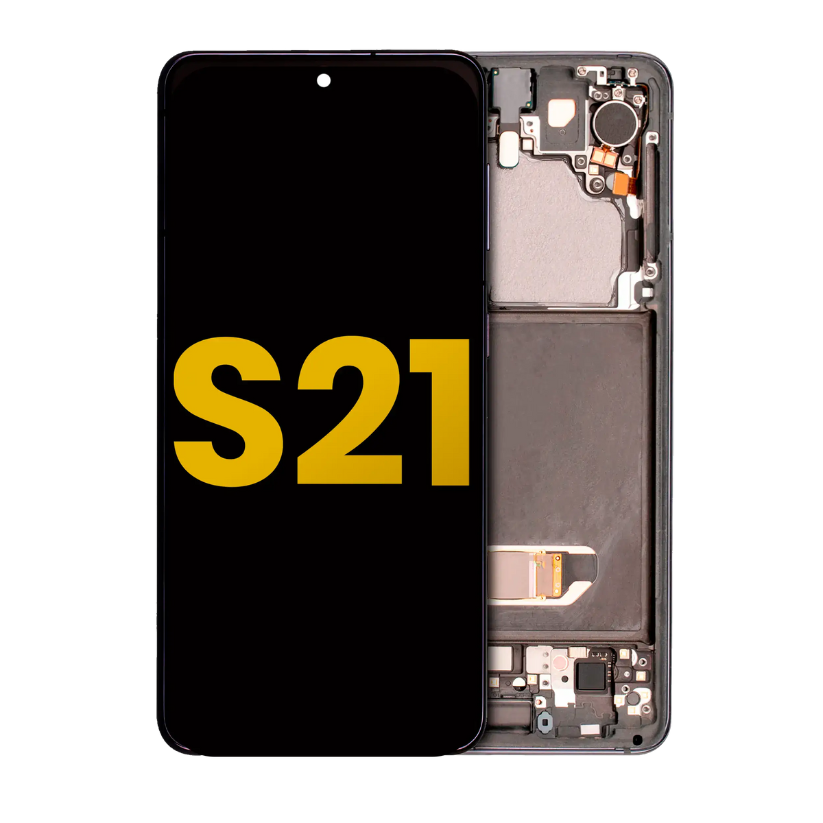 Samsung Galaxy S21 OEM Refurbished screen with frame Phantom Gray