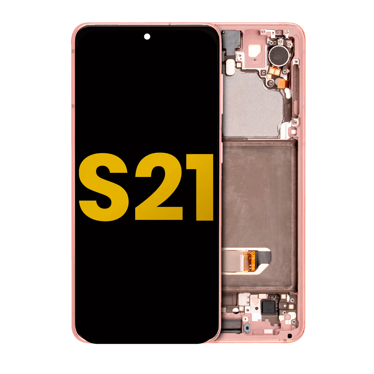 Samsung Galaxy S21 OEM Refurbished screen with frame Phantom Pink