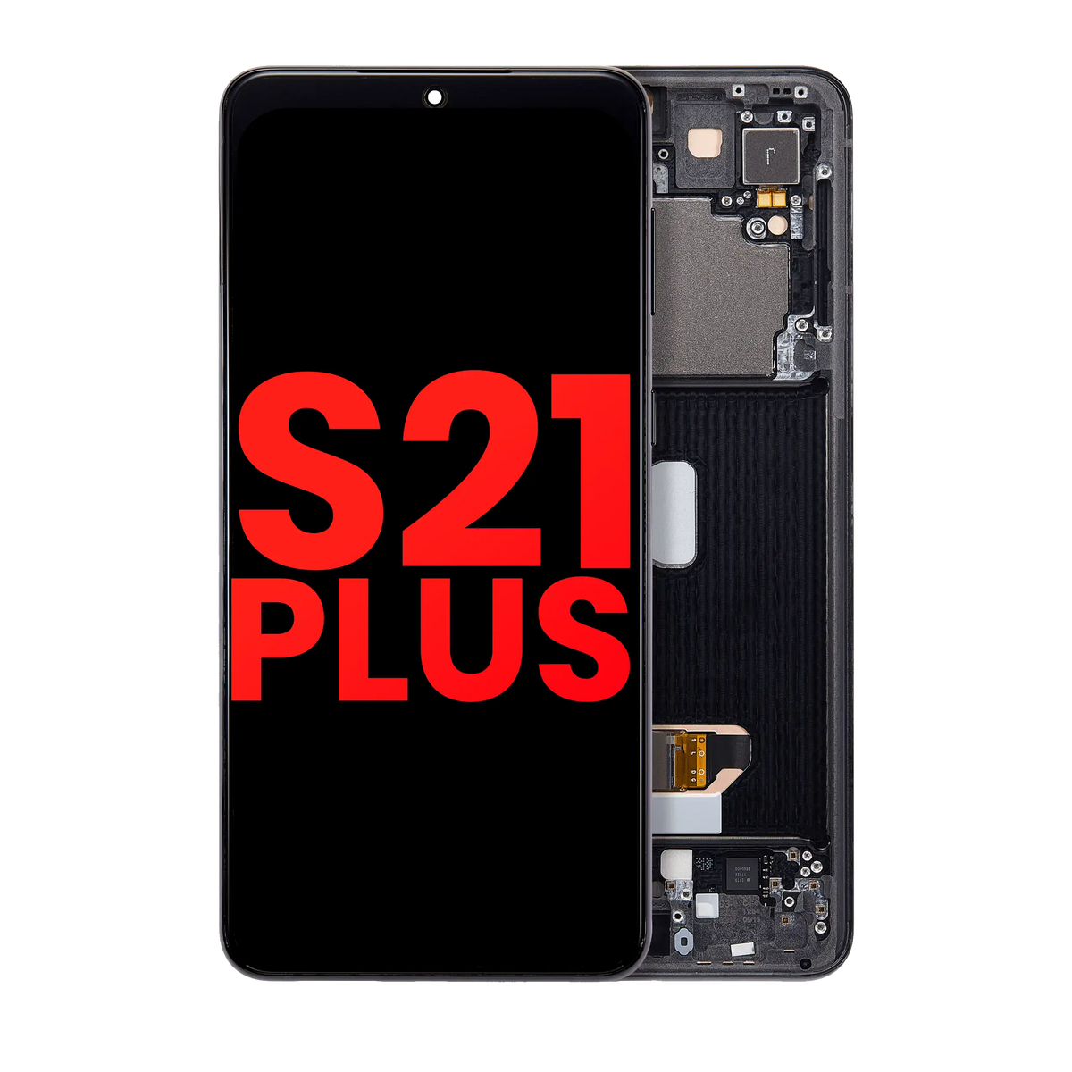 Samsung Galaxy S21 Plus Aftermarket screen with frame Phantom Black main image
