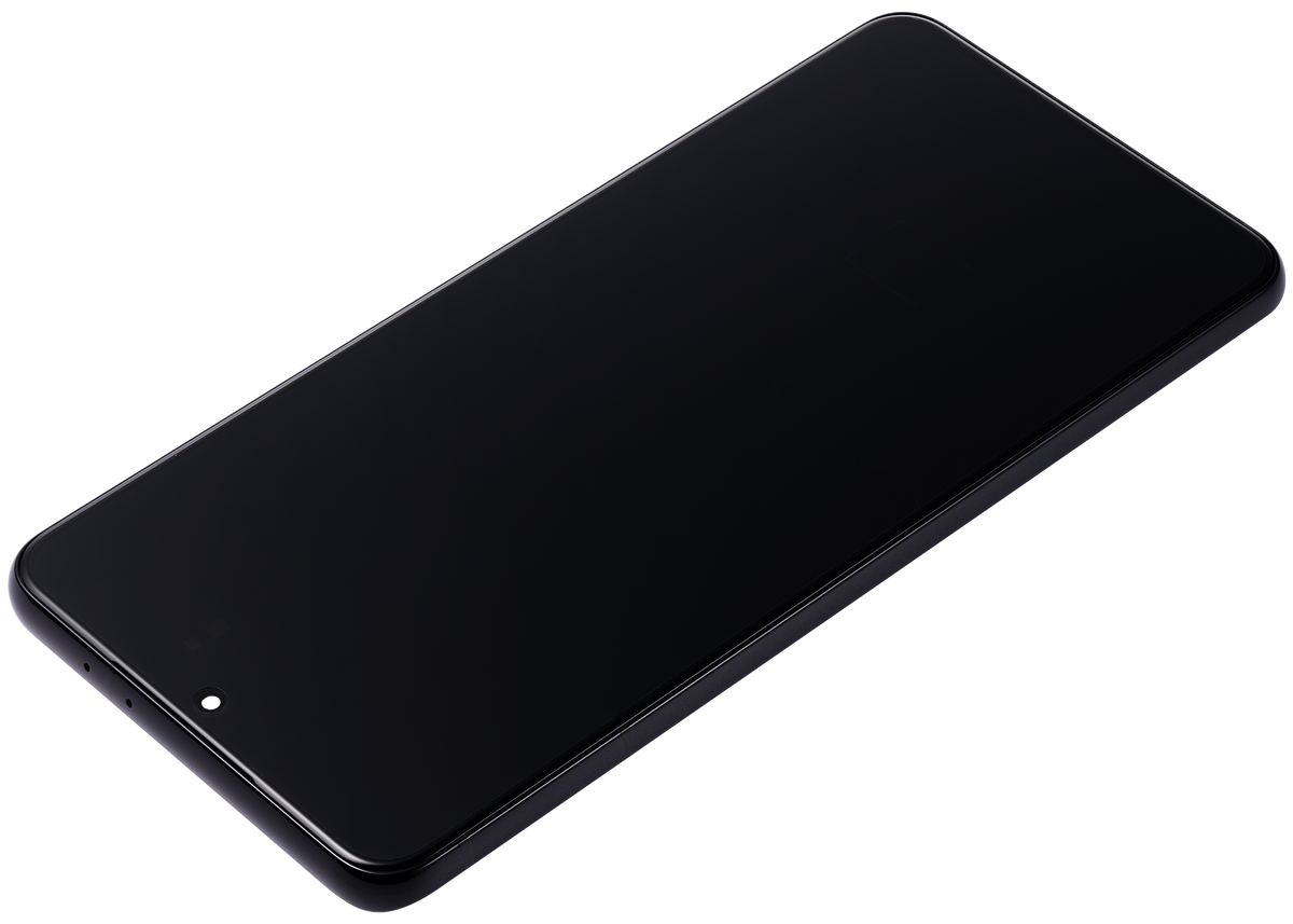 Samsung Galaxy S21 Plus Aftermarket screen with frame Phantom Black detail