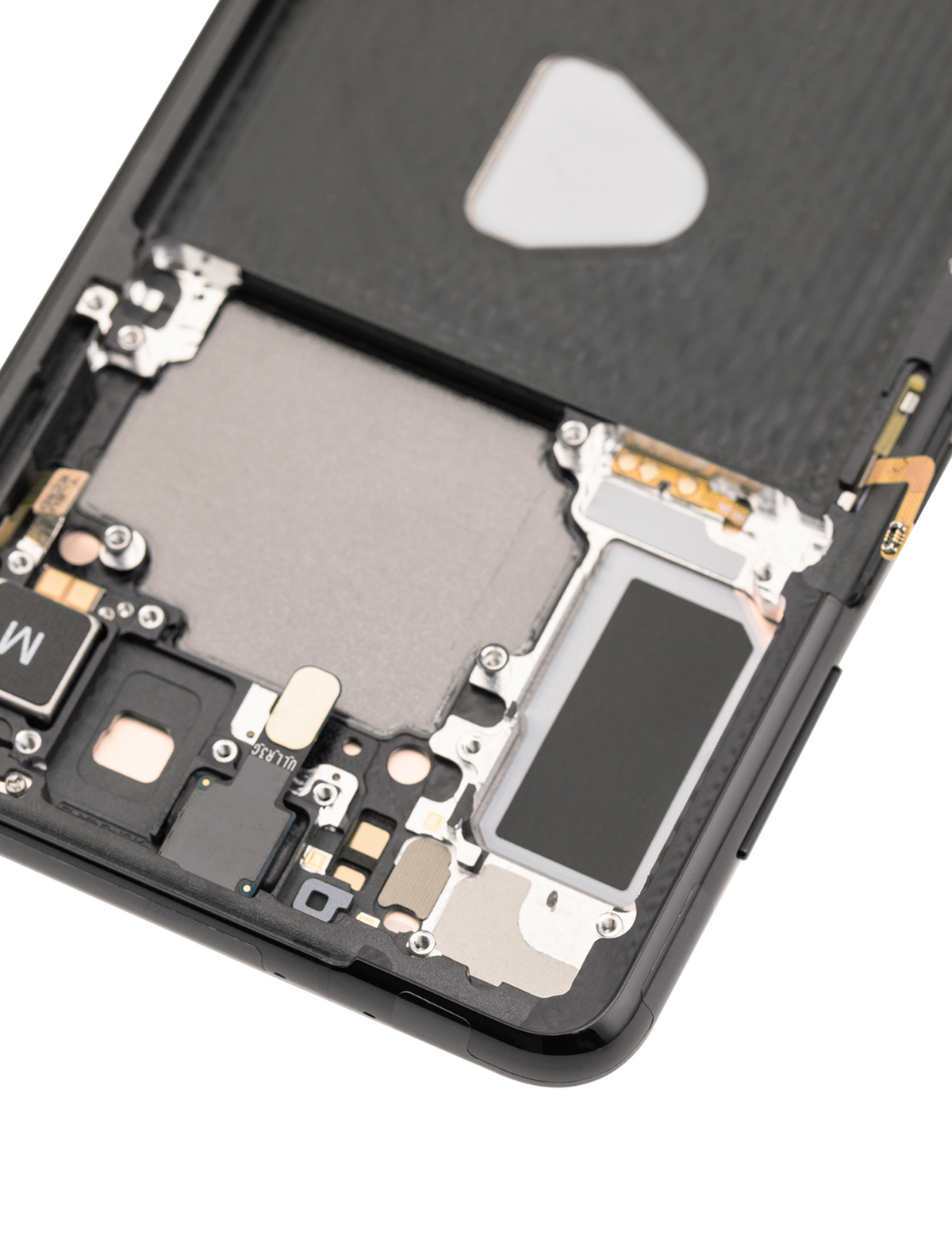 Samsung Galaxy S21 Plus OEM Refurbished screen with frame Phantom Black detail