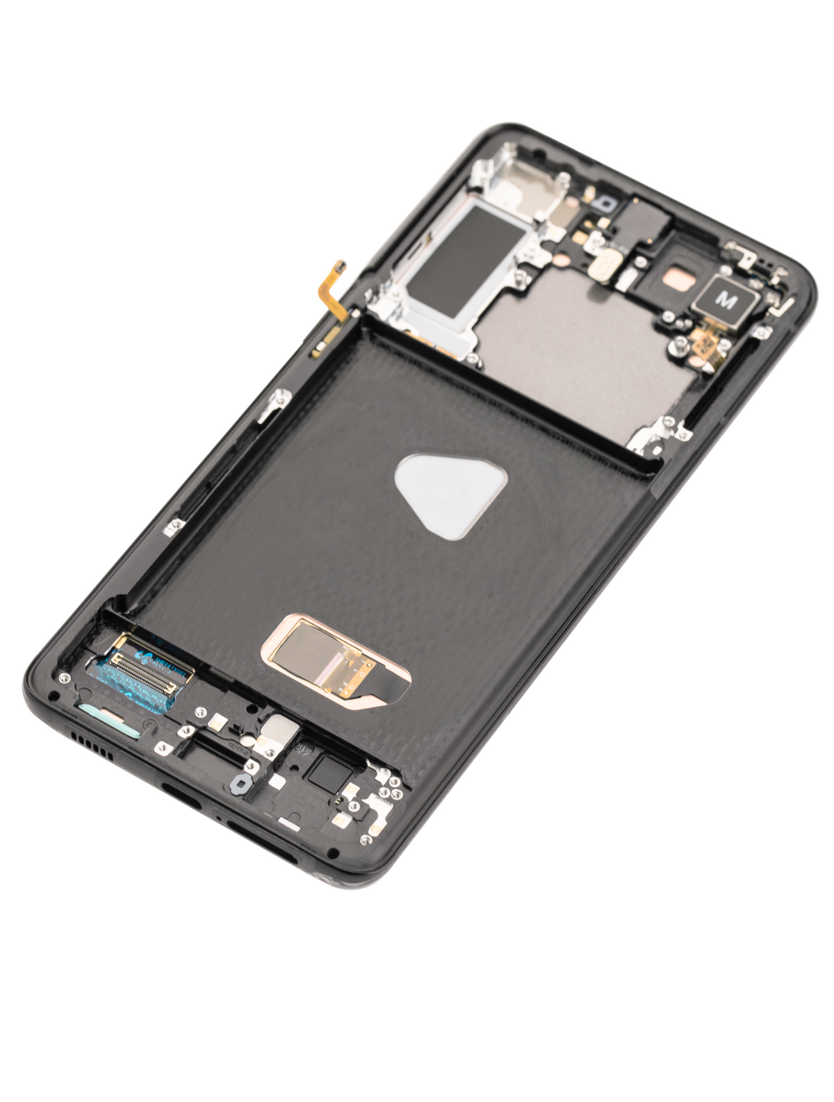 Samsung Galaxy S21 Plus OEM Refurbished screen with frame Phantom Black detail