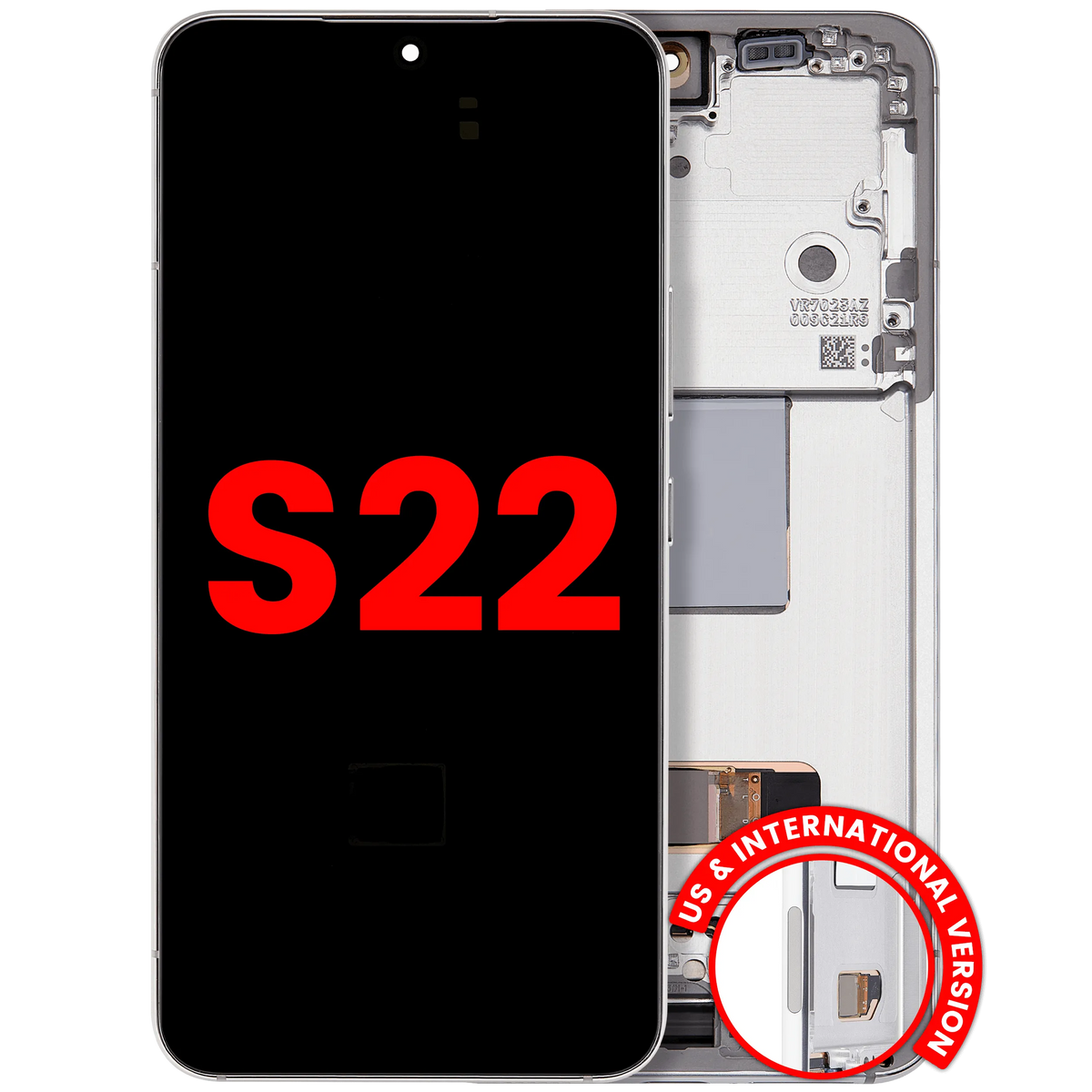 Samsung Galaxy S22 Aftermarket 120Hz screen with frame White