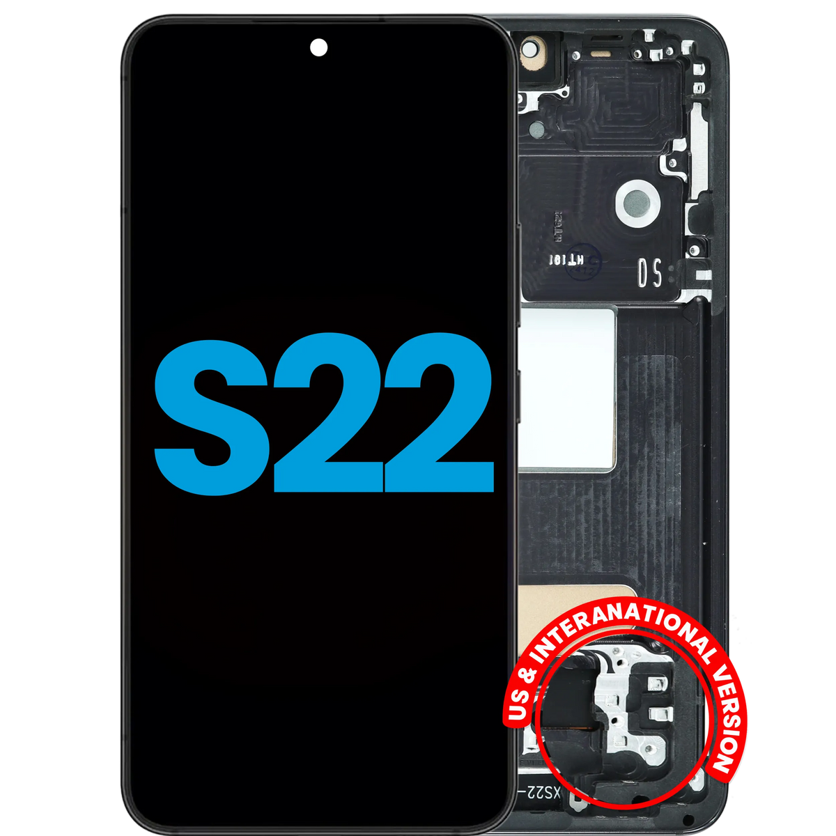 Samsung Galaxy S22 Incell screen with frame Phantom Black