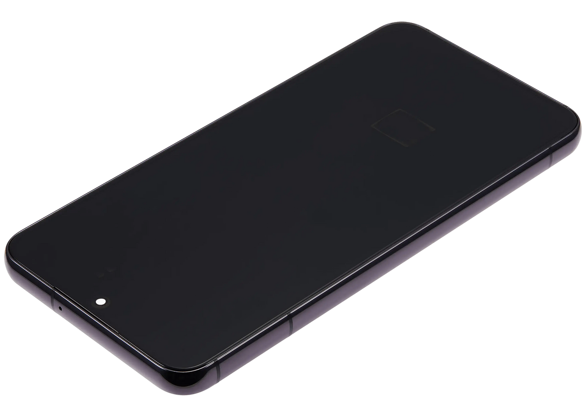 Samsung Galaxy S22 OEM Refurbished screen with frame Phantom Black detail
