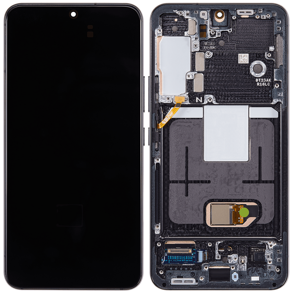 Samsung Galaxy S22 OEM Refurbished screen with frame Phantom Black
