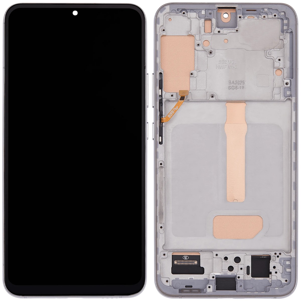 Samsung Galaxy S22 Plus incell screen assembly with frame White view 1