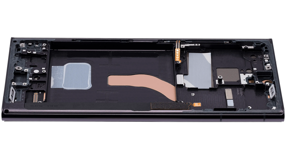 Samsung Galaxy S22 Ultra aftermarket OLED Assembly With Frame Phantom Black view 2