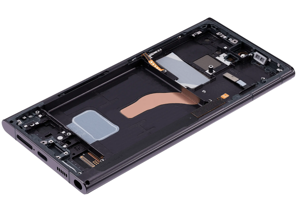 Samsung Galaxy S22 Ultra aftermarket OLED Assembly With Frame Phantom Black view 5