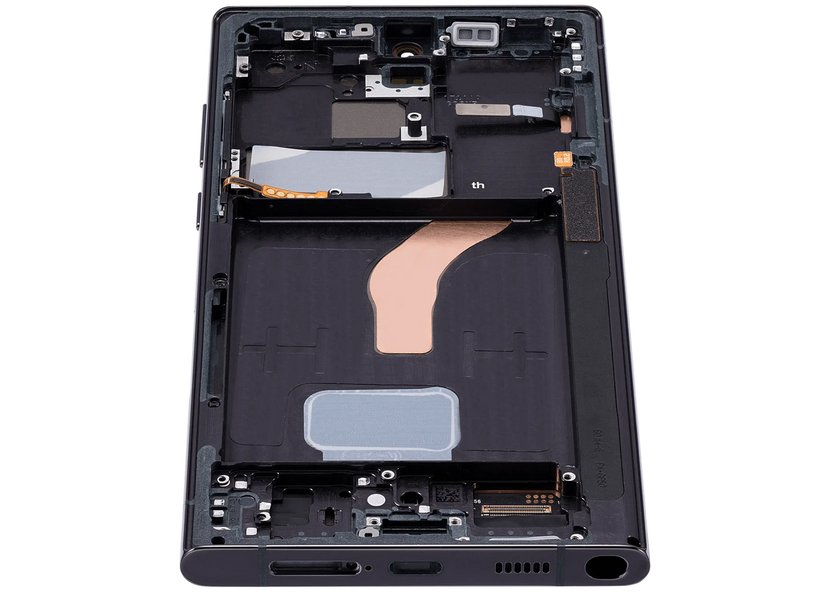 Samsung Galaxy S22 Ultra aftermarket OLED Assembly With Frame Phantom Black view 8