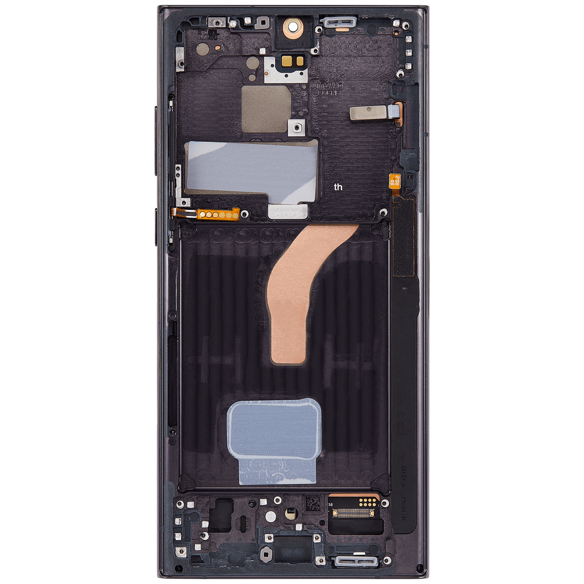 Samsung Galaxy S22 Ultra oem-refurbished OLED Assembly With Frame Phantom Black view 3