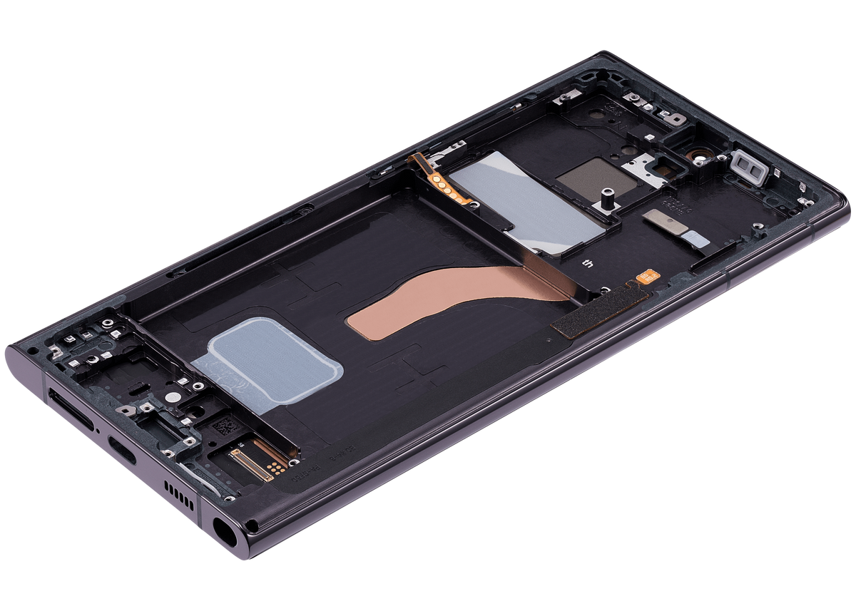 Samsung Galaxy S22 Ultra oem-refurbished OLED Assembly With Frame Phantom Black view 5