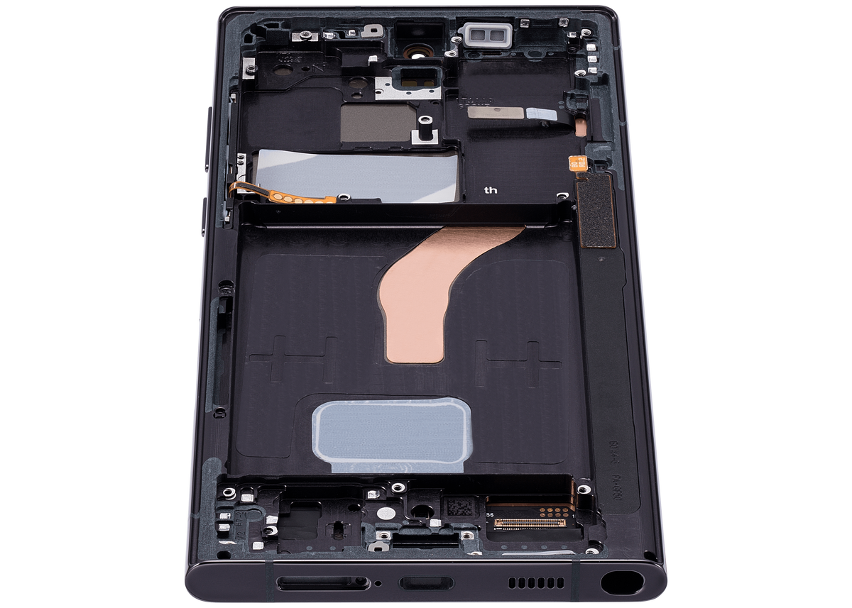Samsung Galaxy S22 Ultra oem-refurbished OLED Assembly With Frame Phantom Black view 6