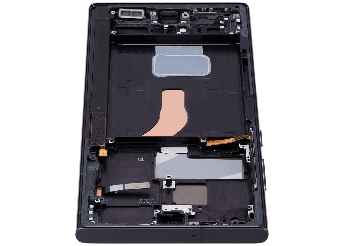 Samsung Galaxy S22 Ultra oem-refurbished OLED Assembly With Frame Phantom Black view 7
