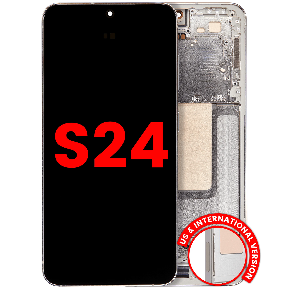 Samsung Galaxy S24 Aftermarket 120Hz OLED with frame — Amber Yellow