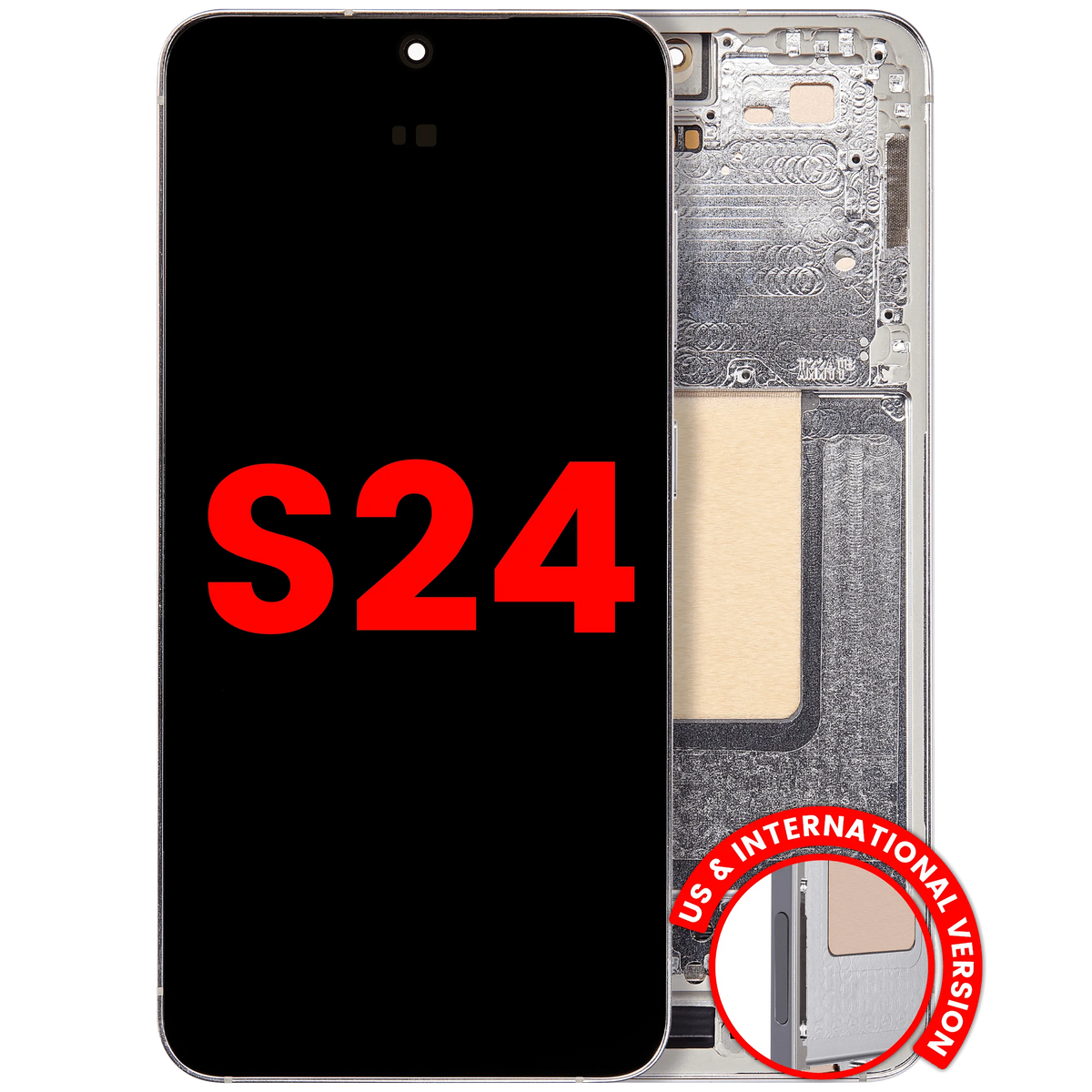 Samsung Galaxy S24 Aftermarket 120Hz OLED with frame — Marble Grey