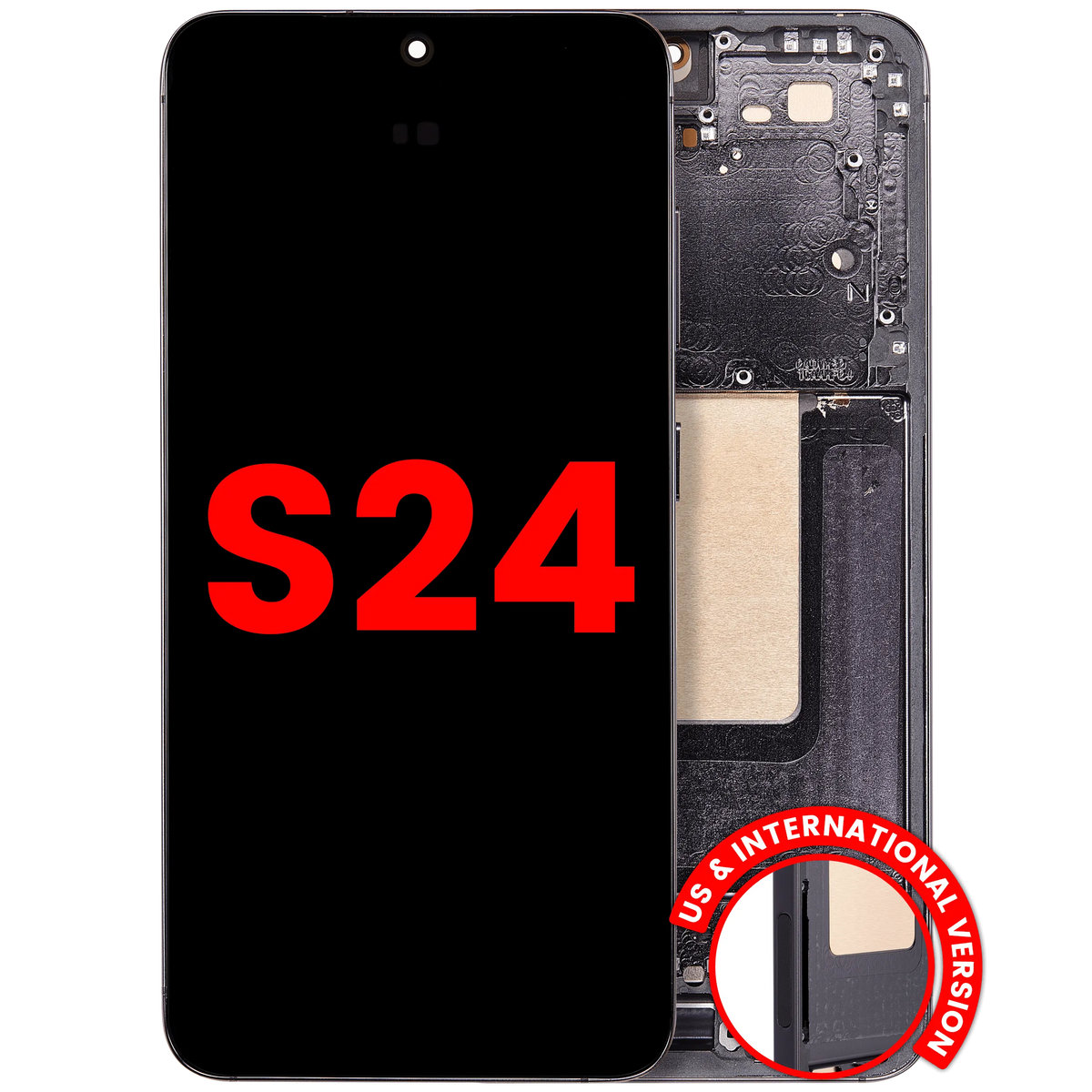 Samsung Galaxy S24 Aftermarket 120Hz OLED with frame — Onyx Black
