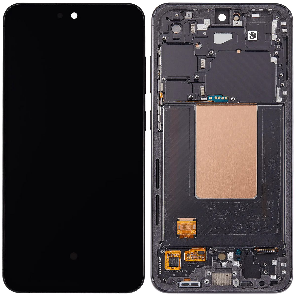 Samsung Galaxy S24 FE OEM Refurbished OLED with frame — Graphite detail 1