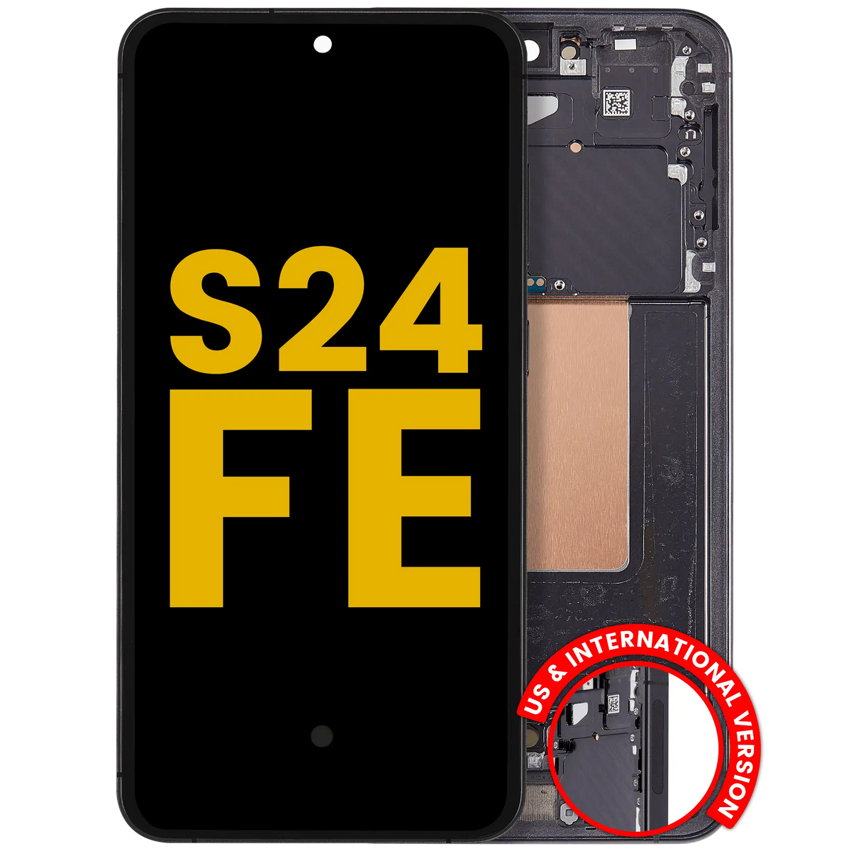 Samsung Galaxy S24 FE OEM Refurbished OLED with frame — Graphite
