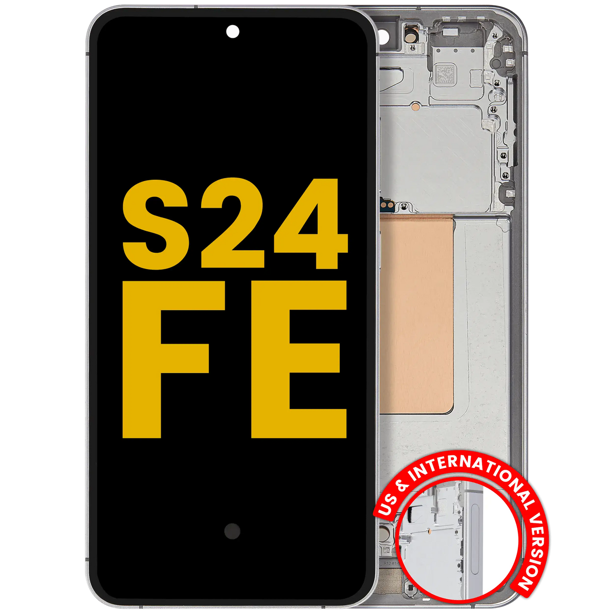 Samsung Galaxy S24 FE OEM Refurbished OLED with frame — Gray