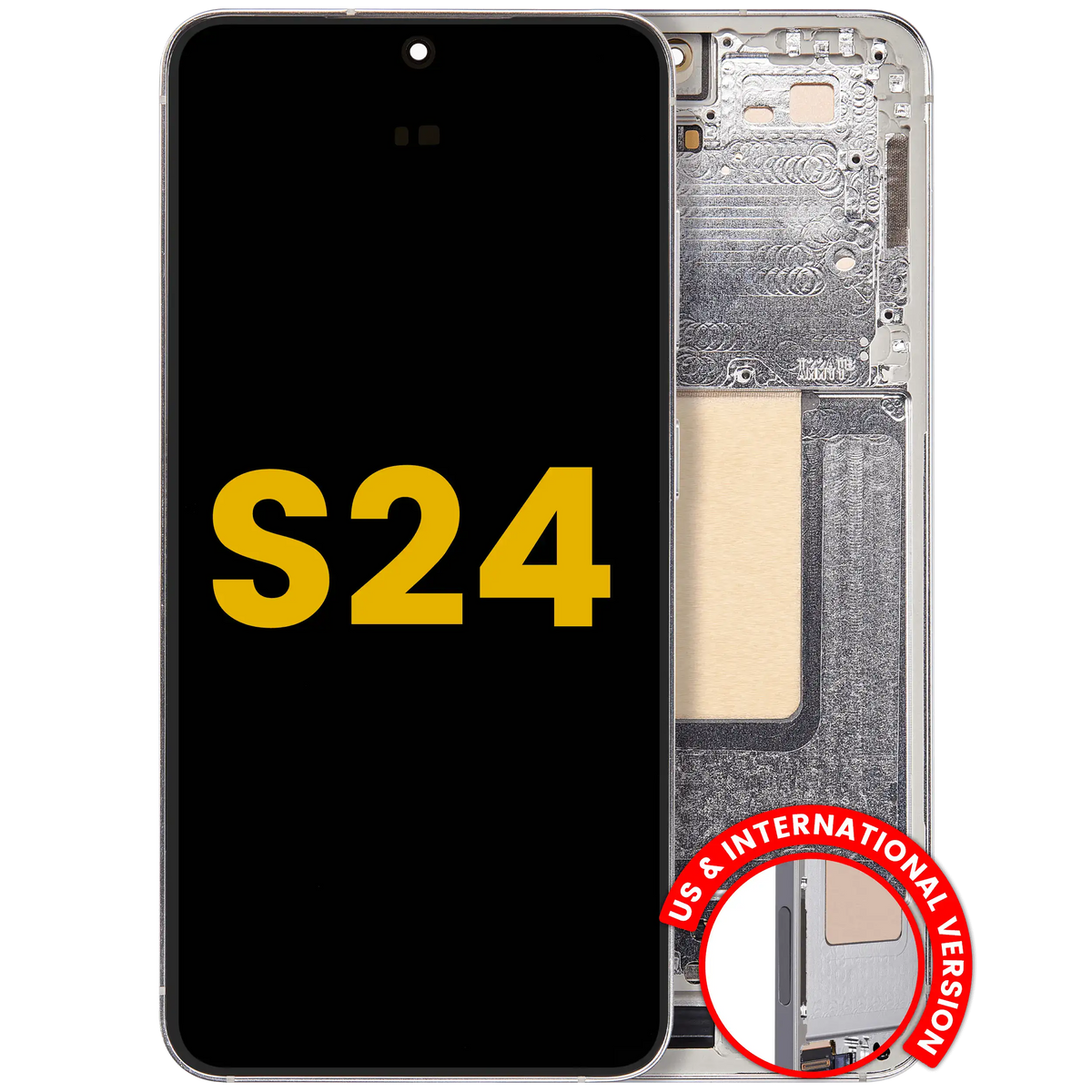Samsung Galaxy S24 OEM Refurbished OLED with frame — Marble Grey