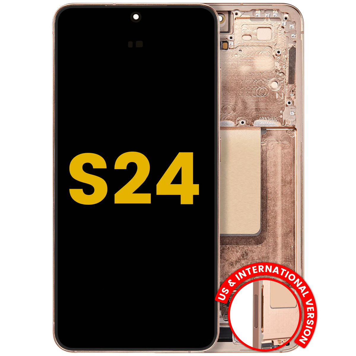 Samsung Galaxy S24 OEM Refurbished OLED with frame — Sandstone Orange
