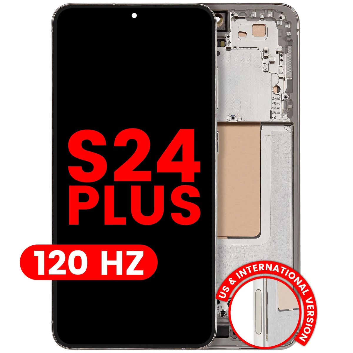Samsung Galaxy S24 Plus Aftermarket 120Hz OLED with frame — Amber Yellow