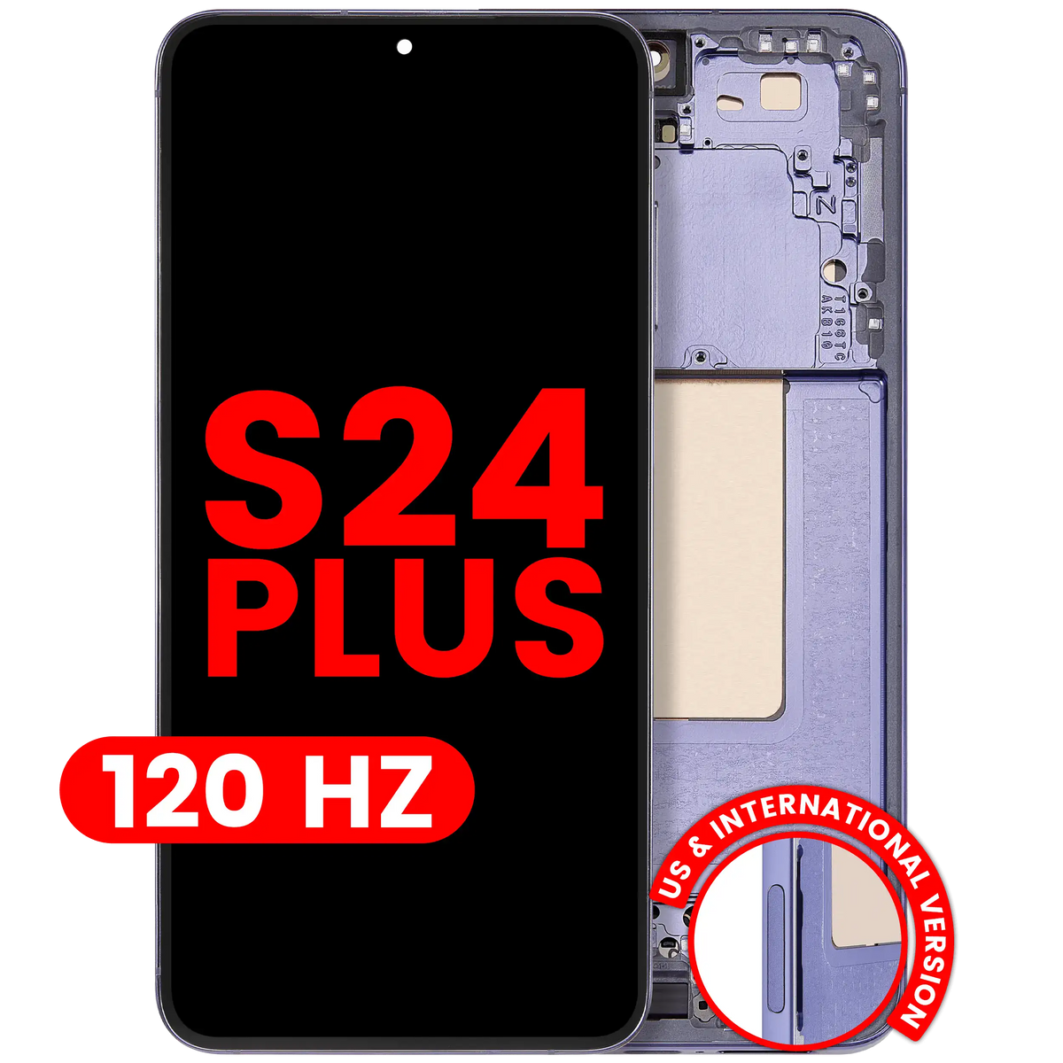 Samsung Galaxy S24 Plus Aftermarket 120Hz OLED with frame — Cobalt Violet