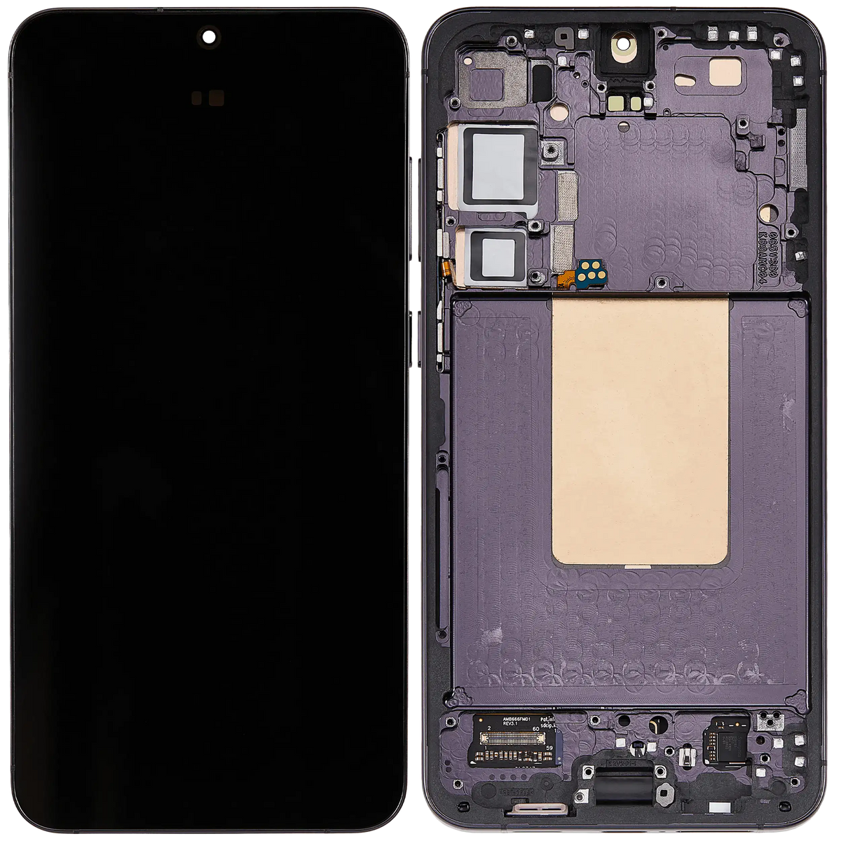 Samsung Galaxy S24 Plus Aftermarket 120Hz OLED with frame — Onyx Black detail 1