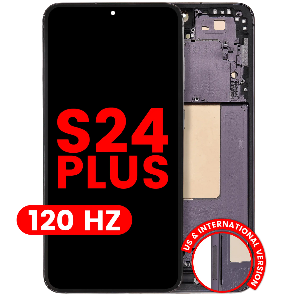 Samsung Galaxy S24 Plus Aftermarket 120Hz OLED with frame — Onyx Black
