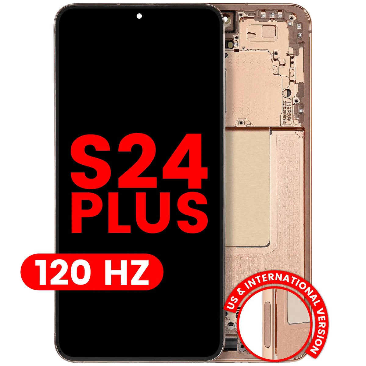 Samsung Galaxy S24 Plus Aftermarket 120Hz OLED with frame — Sandstone Orange