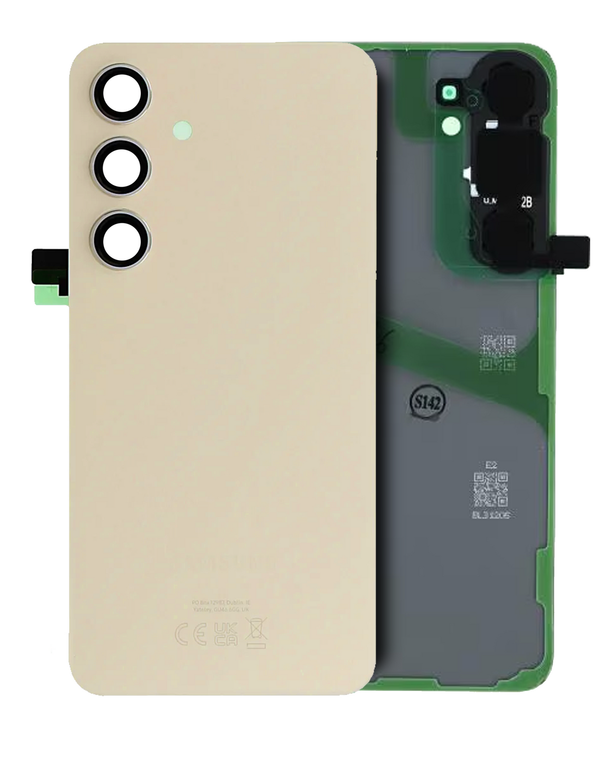 Samsung Galaxy S24 Plus 5G Back Cover Glass With Camera Lens (OEM, With Logo) Amber Yellow