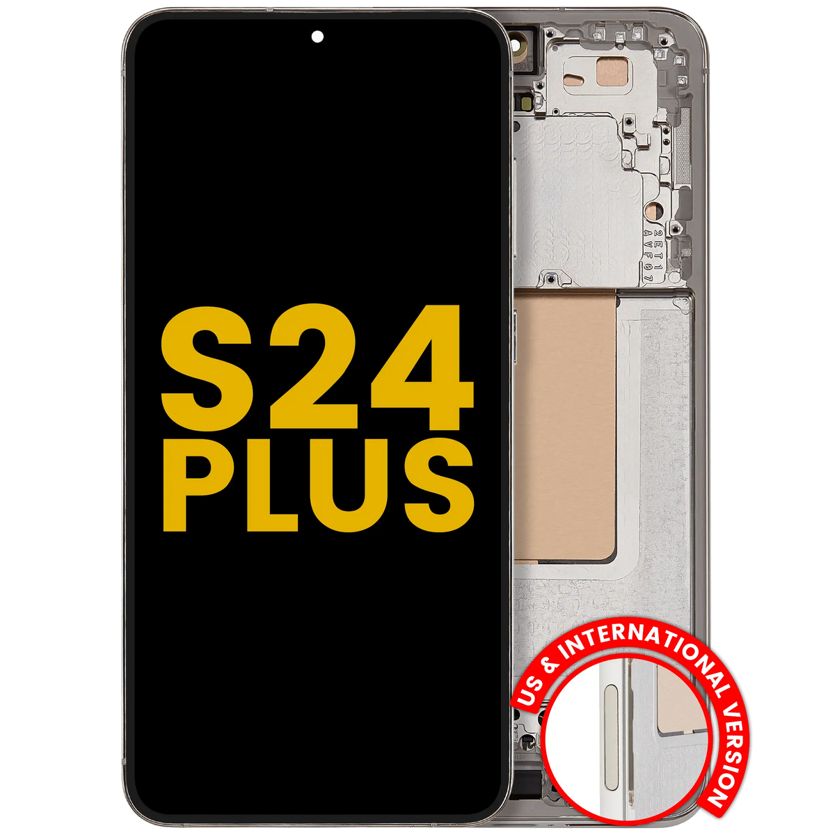 Samsung Galaxy S24 Plus OEM Refurbished OLED with frame — Amber Yellow