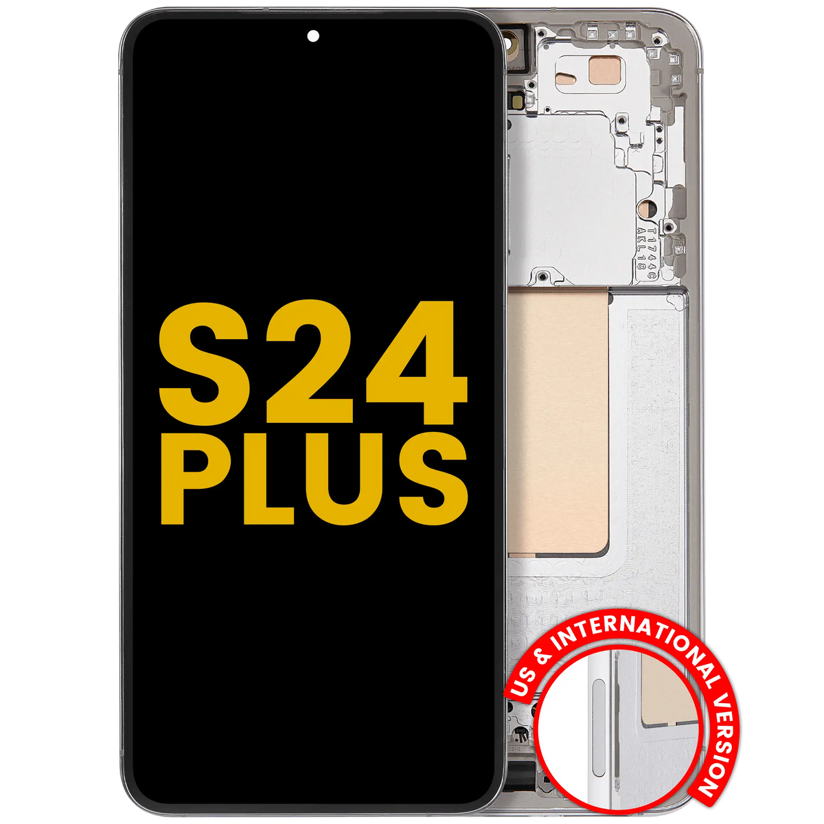 Samsung Galaxy S24 Plus OEM Refurbished OLED with frame — Marble Grey