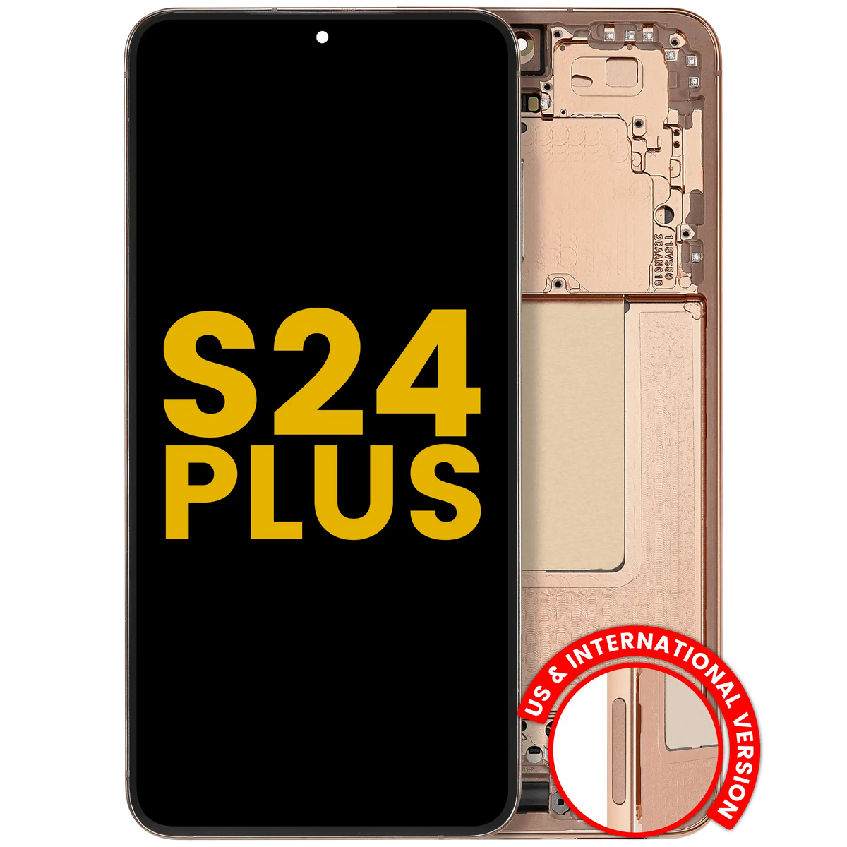 Samsung Galaxy S24 Plus OEM Refurbished OLED with frame — Sandstone Orange