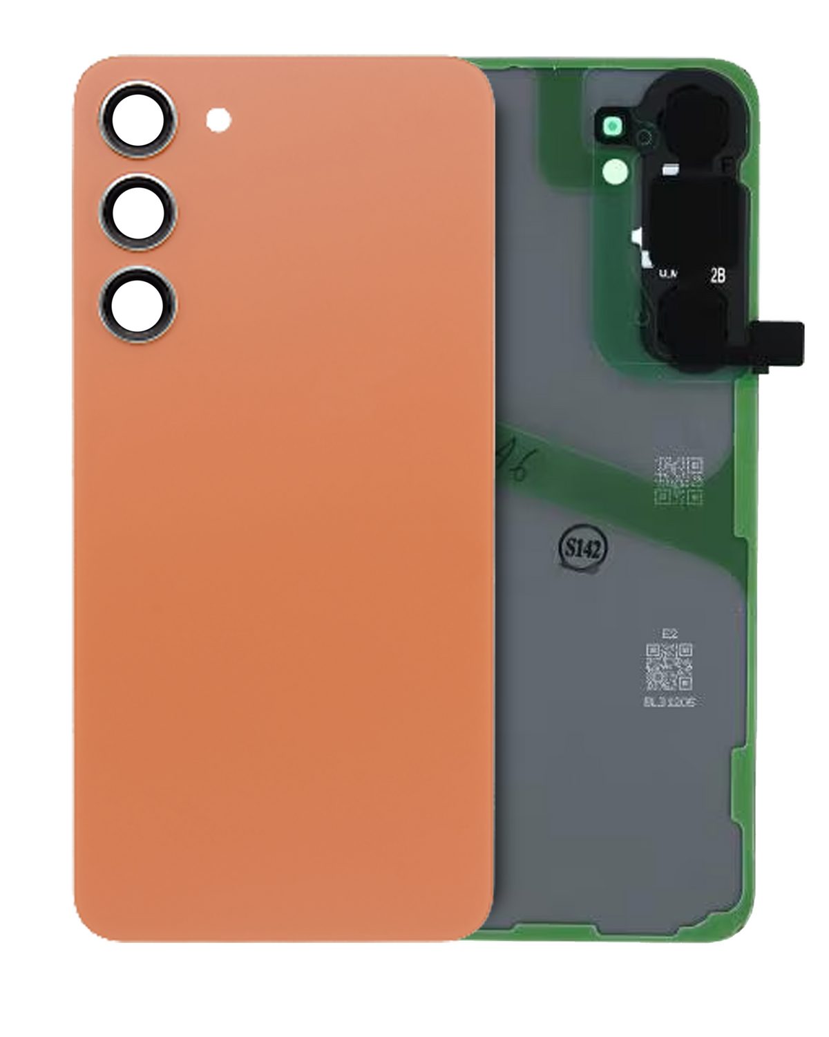 Samsung Galaxy S24 Plus 5G Back Cover Glass With Camera Lens (OEM, With Logo) Sandstone Orange