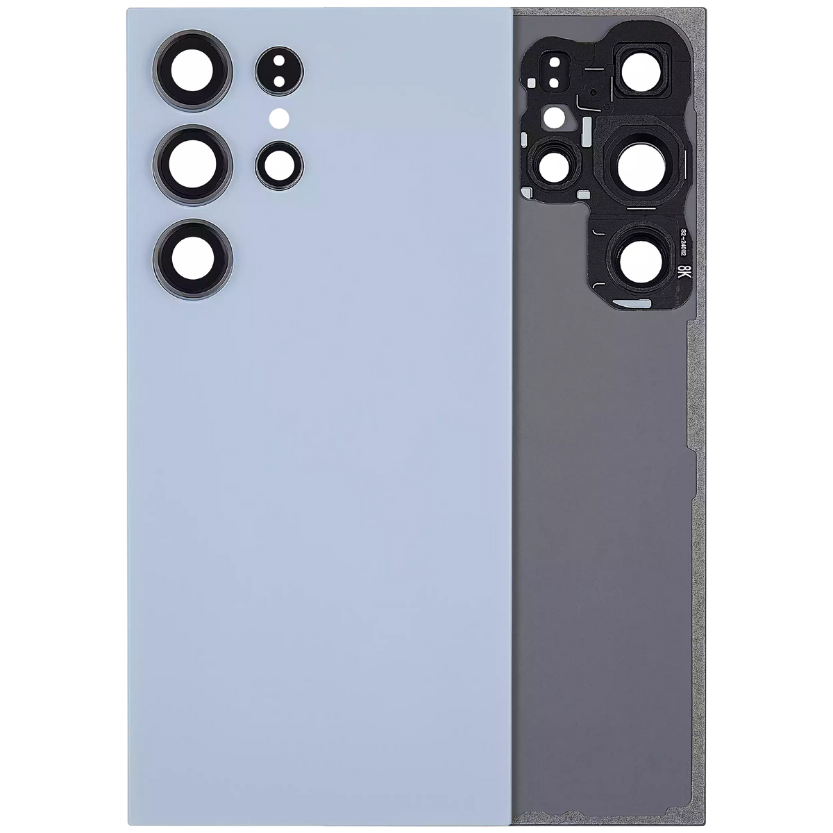 Samsung Galaxy S24 Ultra Back Cover Glass With Camera Lens (No Logo) Titanium Blue
