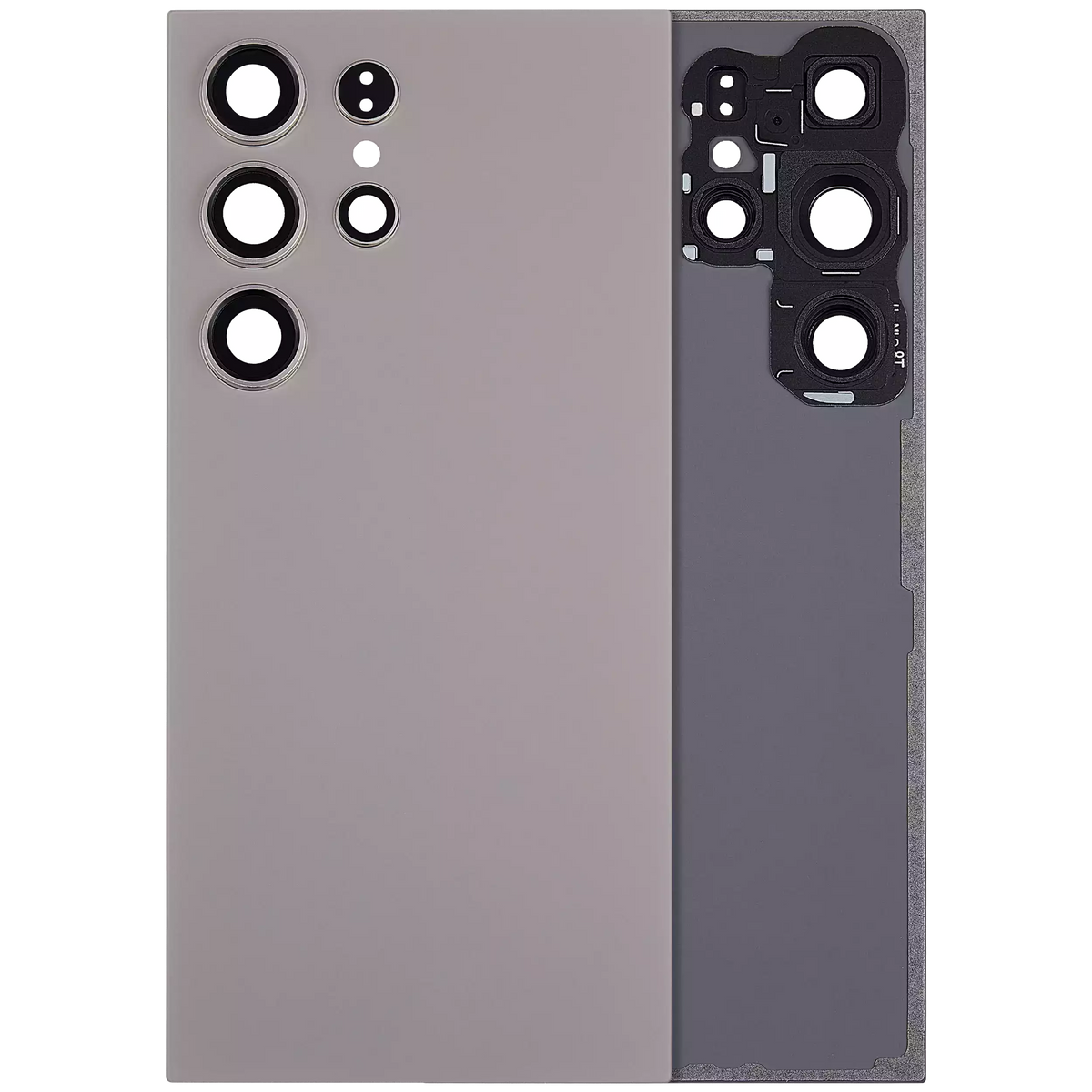 Samsung Galaxy S24 Ultra Back Cover Glass With Camera Lens (No Logo) Titanium Gray