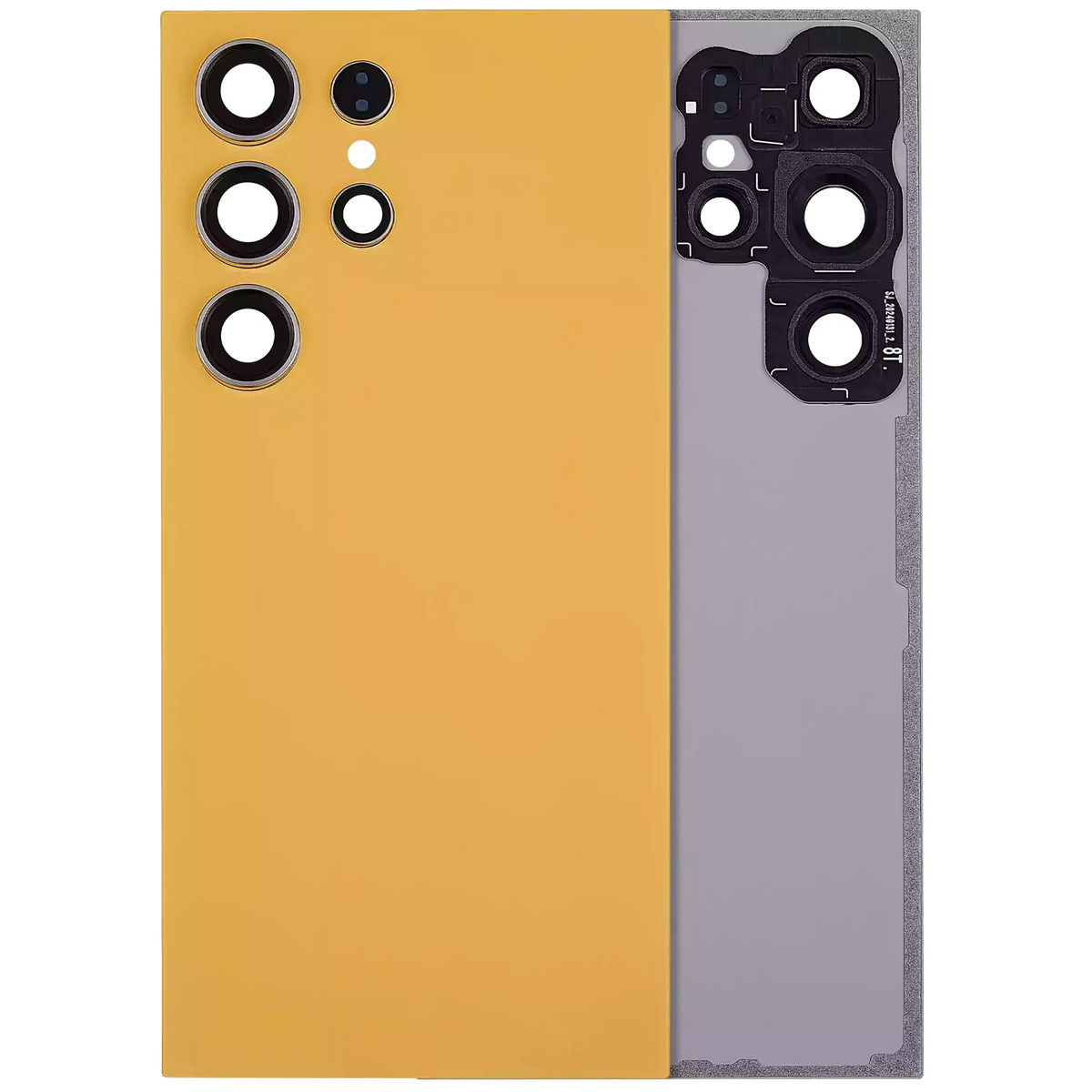 Samsung Galaxy S24 Ultra Back Cover Glass With Camera Lens (No Logo) Titanium Orange