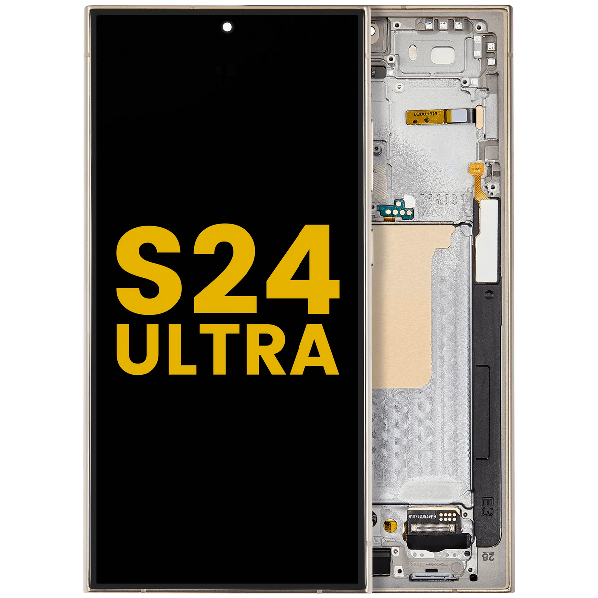 Samsung Galaxy S24 Ultra OEM Refurbished OLED with frame — Titanium Yellow