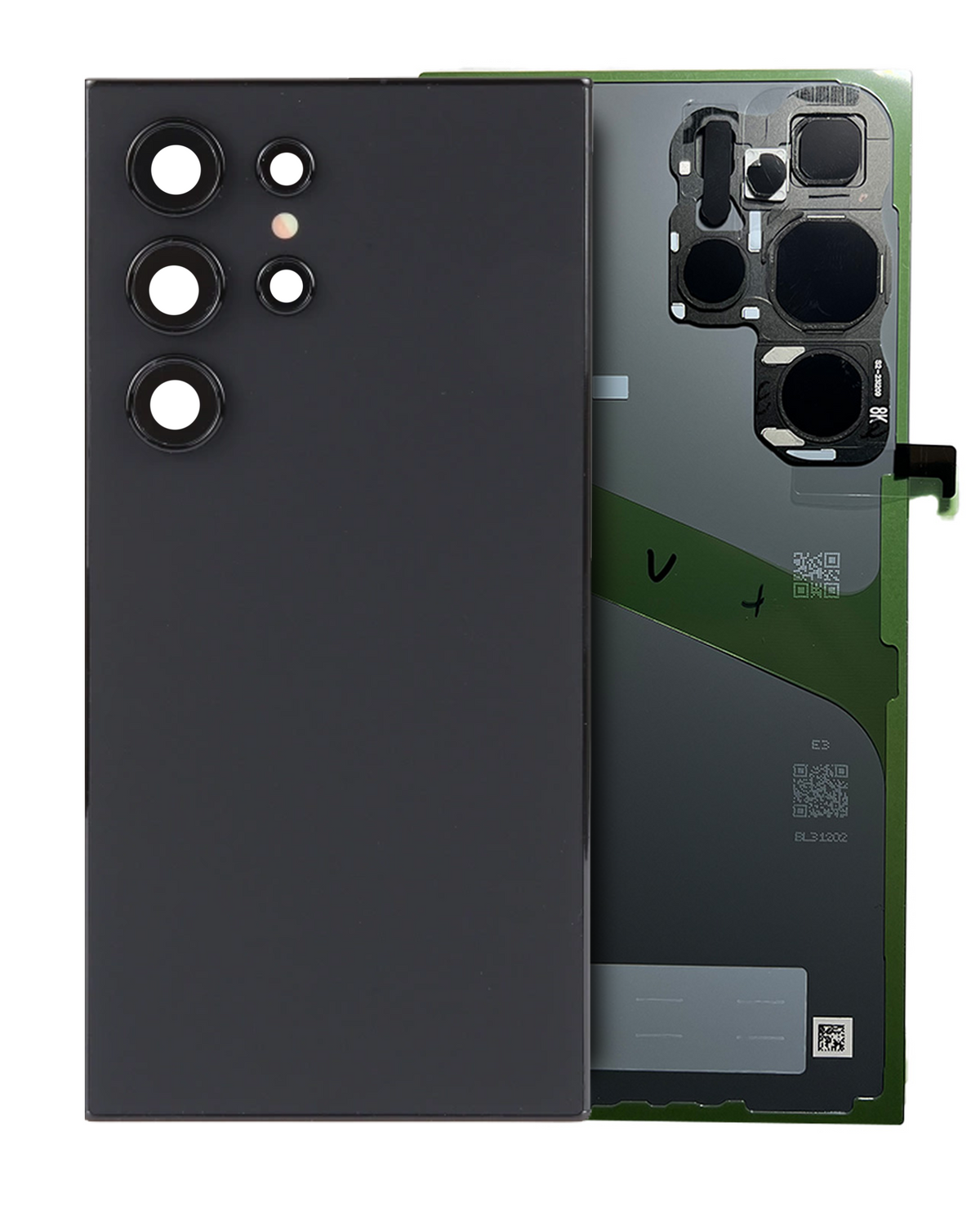 Samsung Galaxy S24 Ultra Back Cover Glass With Camera Lens (OEM, With Logo) Titanium Black