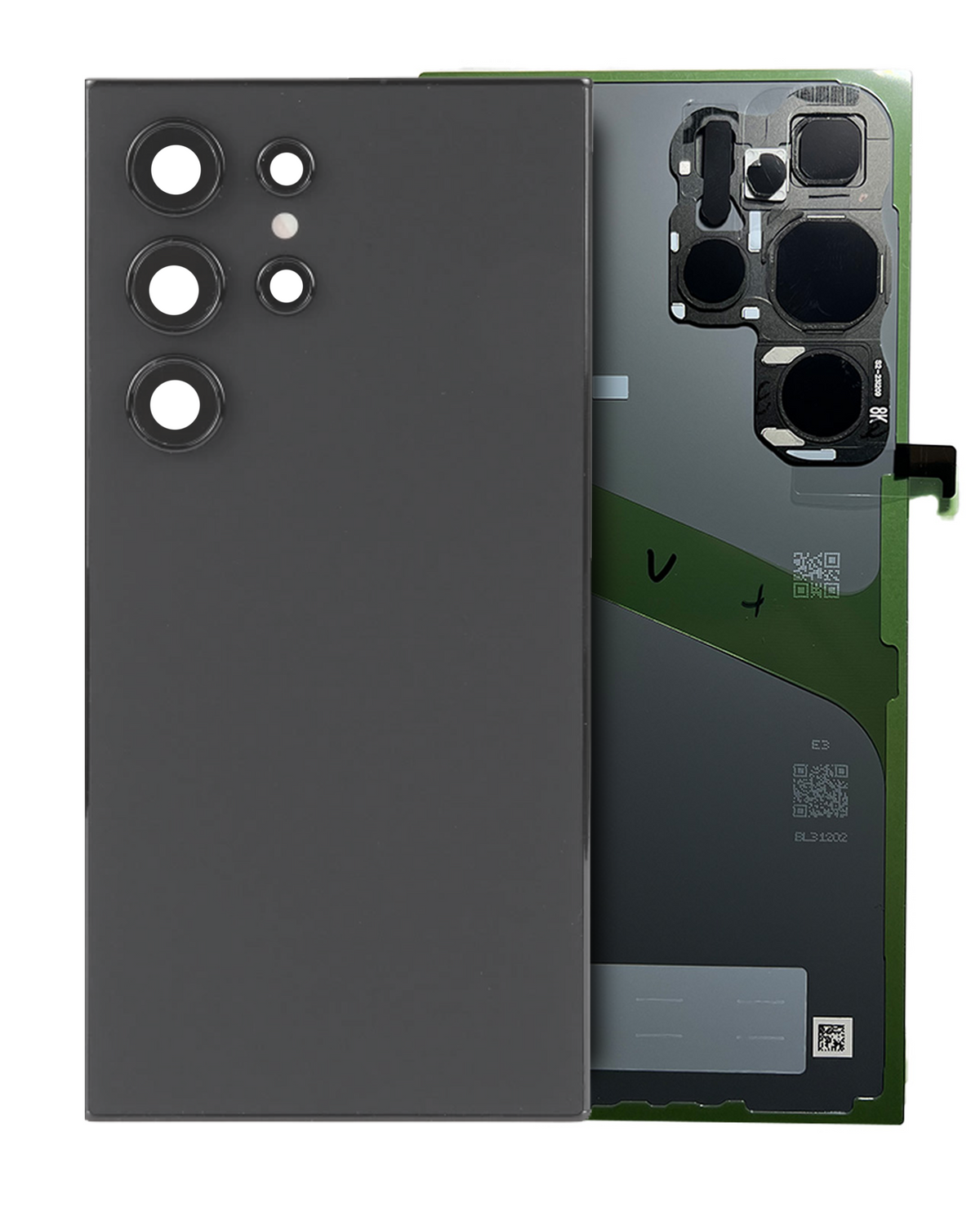 Samsung Galaxy S24 Ultra Back Cover Glass With Camera Lens (OEM, With Logo) Titanium Gray