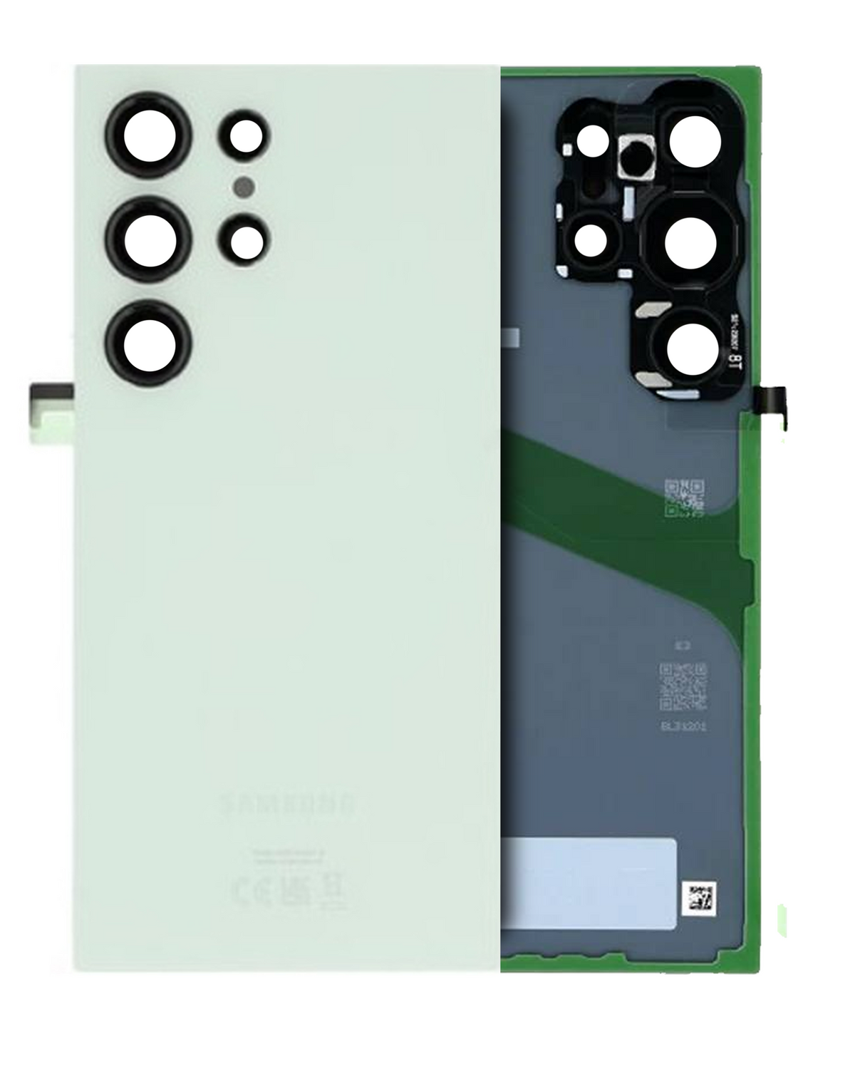 Samsung Galaxy S24 Ultra Back Cover Glass With Camera Lens (OEM, With Logo) Titanium Green