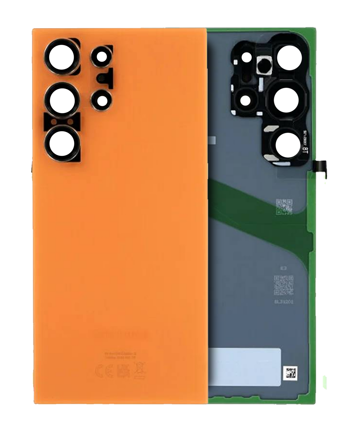 Samsung Galaxy S24 Ultra Back Cover Glass With Camera Lens (OEM, With Logo) Titanium Orange