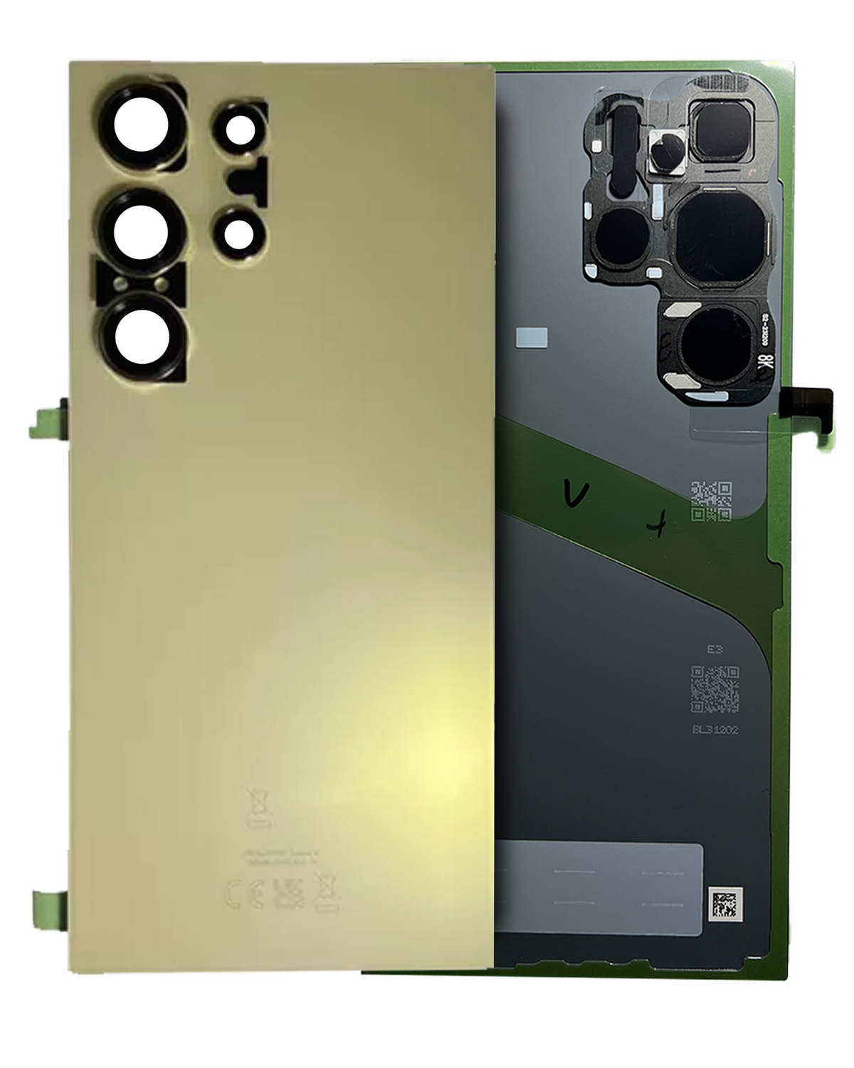 Samsung Galaxy S24 Ultra Back Cover Glass With Camera Lens (OEM, With Logo) Titanium Yellow