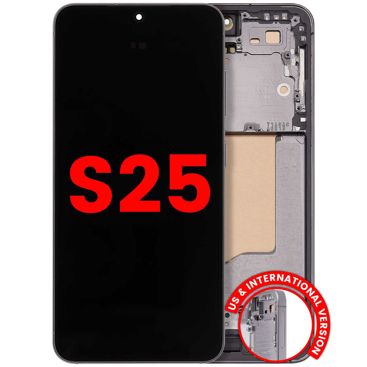 Samsung Galaxy S25 Aftermarket 120Hz OLED with frame — Silver Shadow