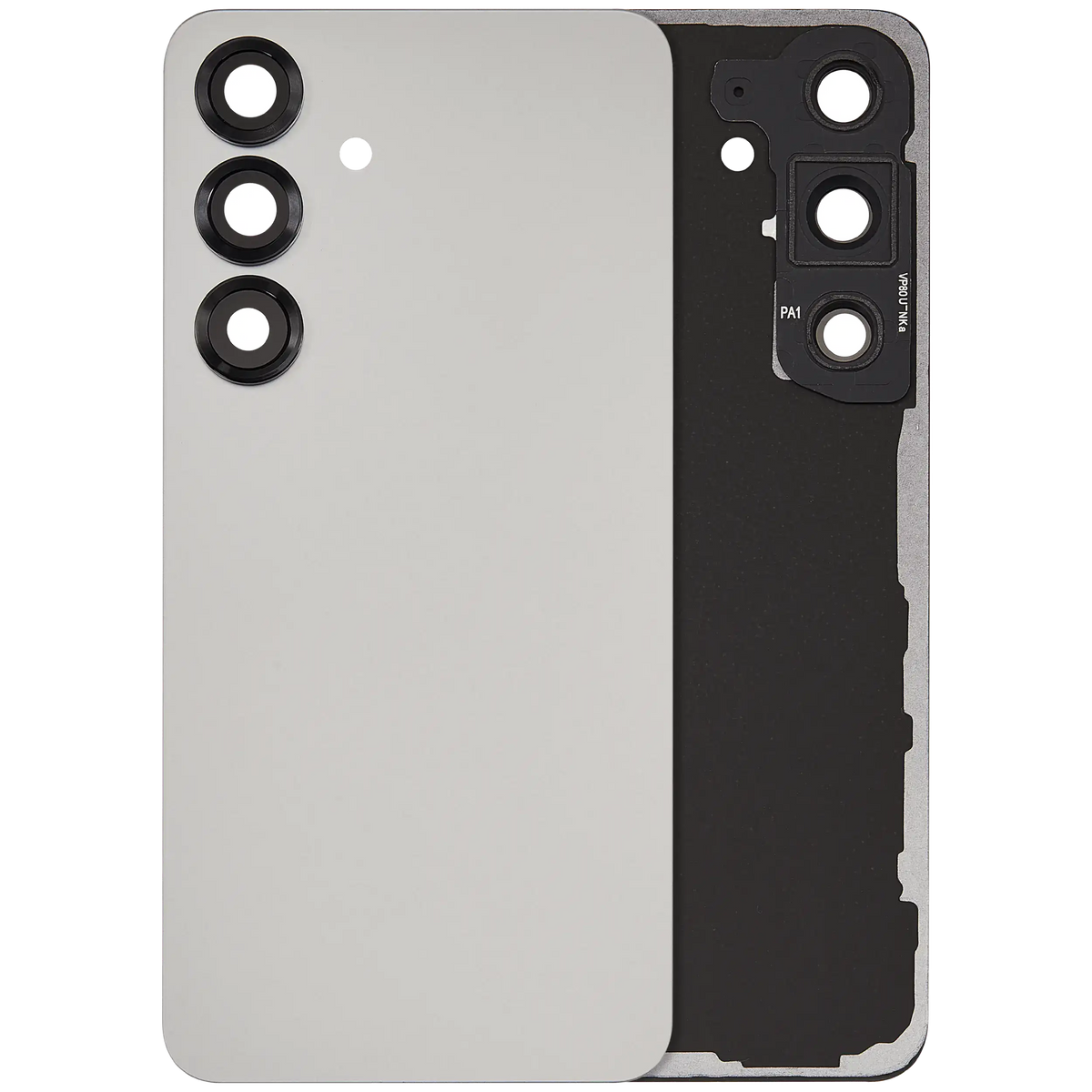 Samsung Galaxy S25 No Logo back cover glass with camera lens – Silver Shadow