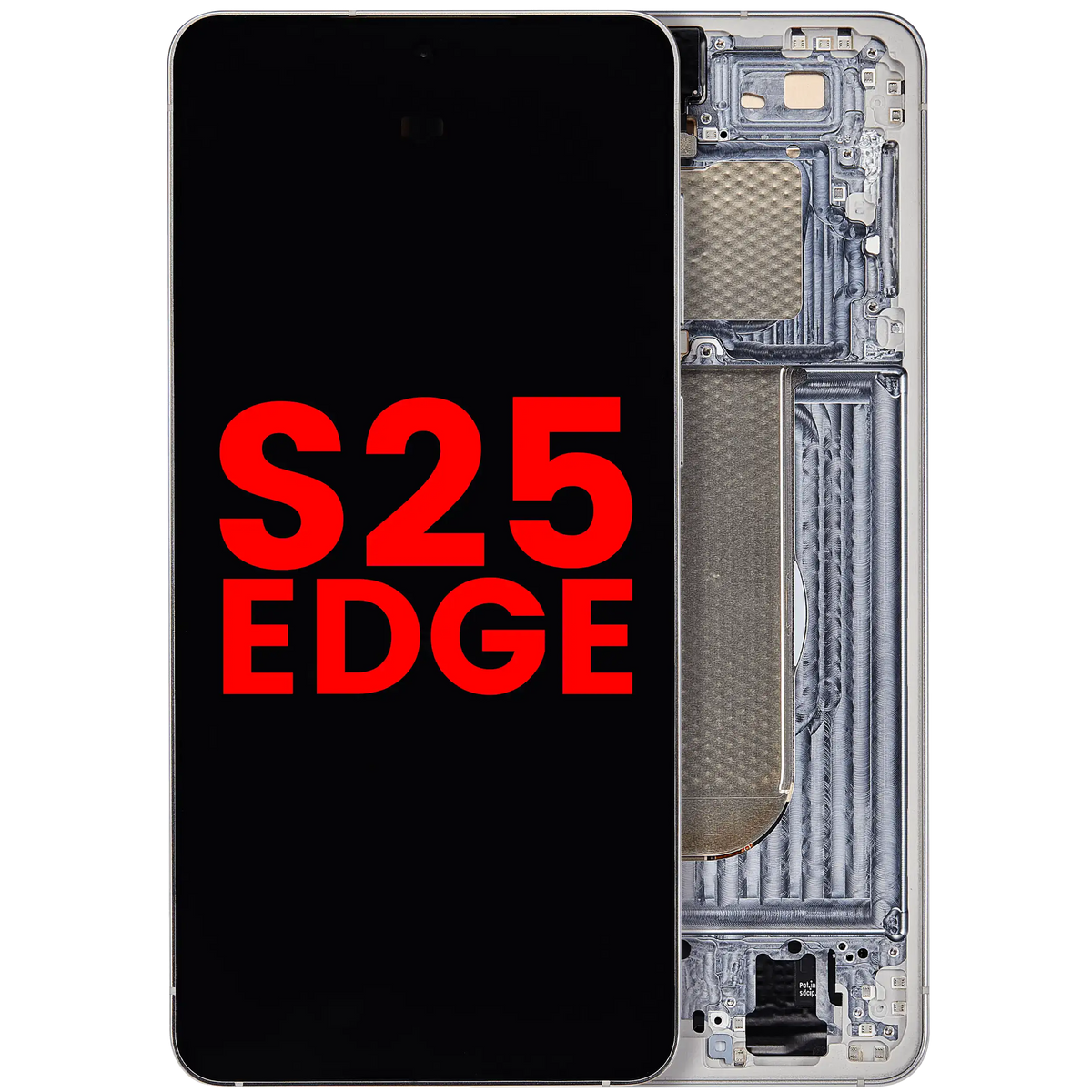 Samsung Galaxy S25 Edge Aftermarket OLED With Frame – Titanium Silver