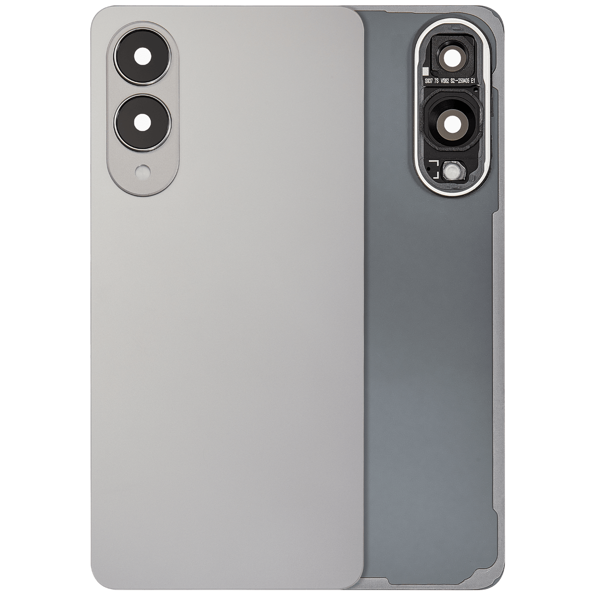 Samsung Galaxy S25 Edge No Logo Back Cover Glass With Camera Lens - Titanium Silver