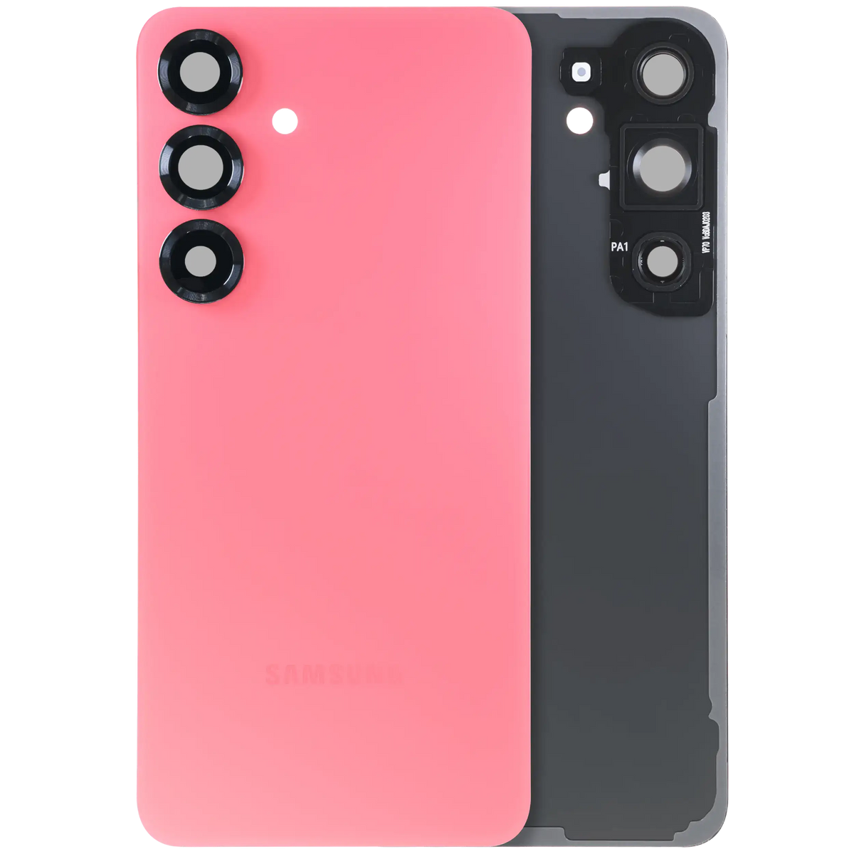 Samsung Galaxy S25 OEM back cover with camera lens and logo - Coral Red